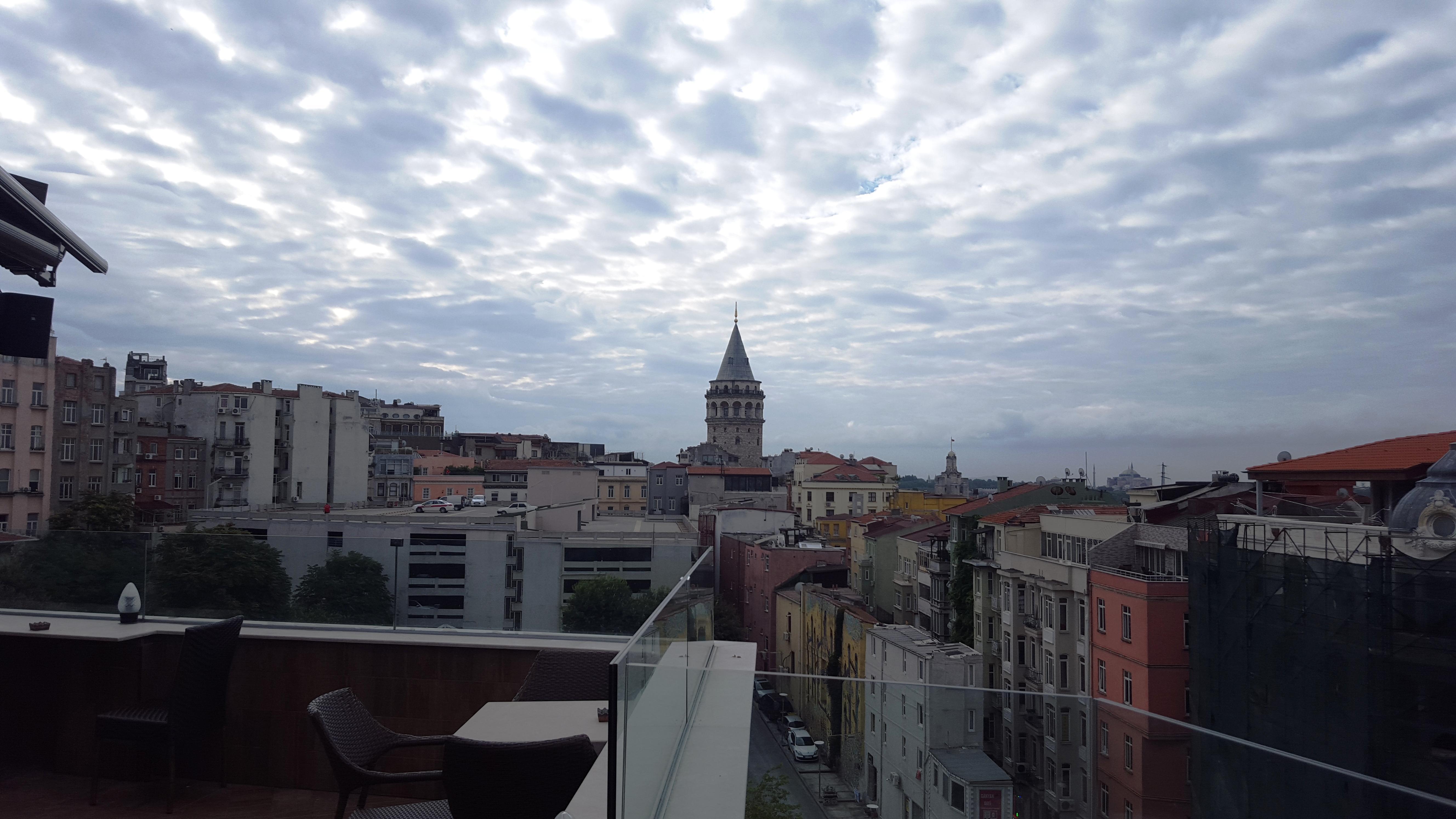 Daru Sultan Hotels Galata Istanbul Exterior photo View of the Galata Tower from the Galata Tower Hotel